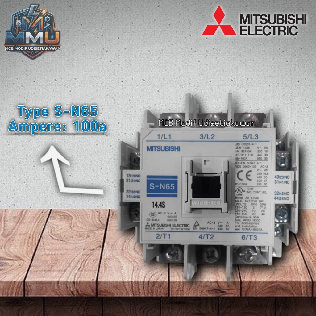 KONTAKTOR MITSUBISHI Tiype S-N65 100A COIL 220V