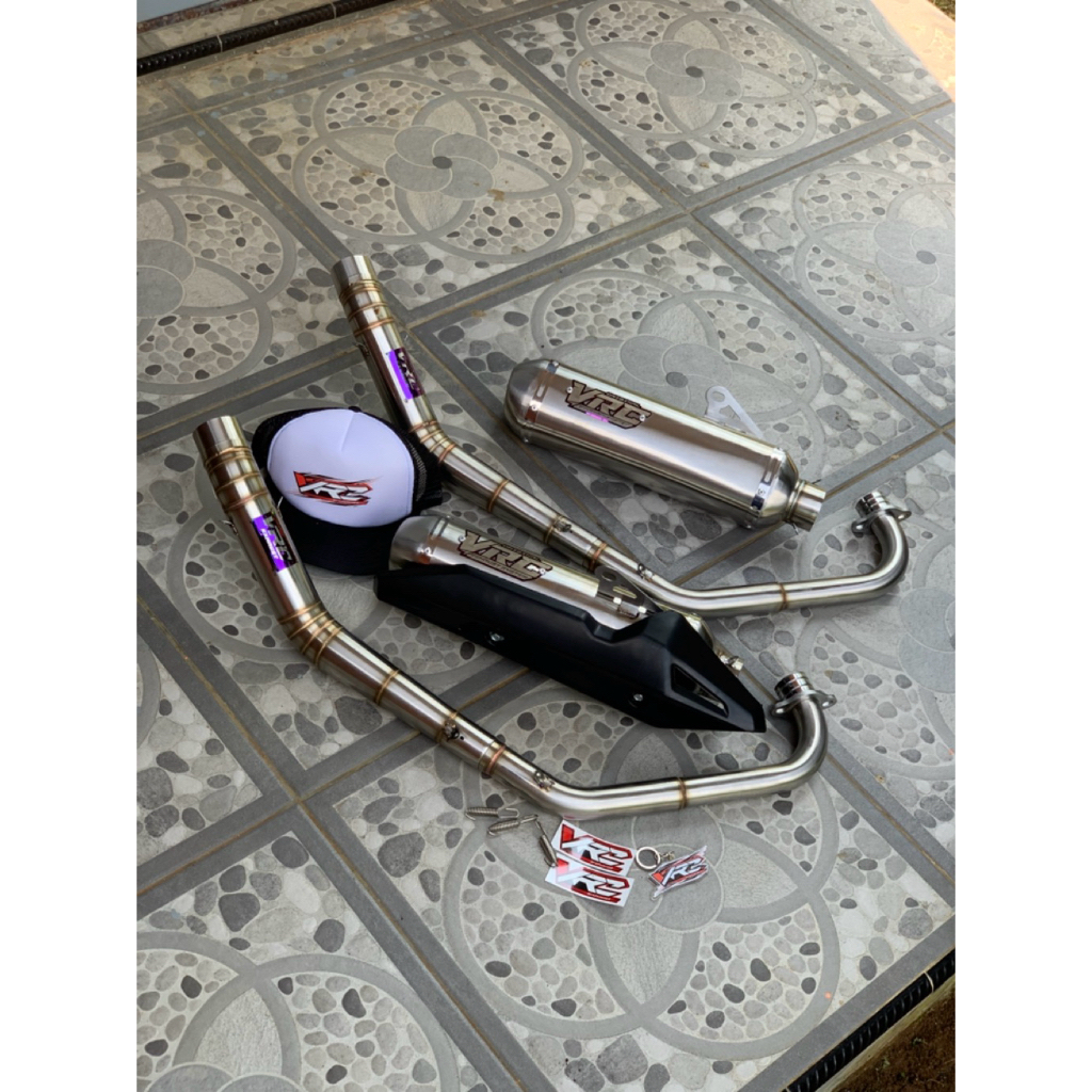 Fullsystem knalpot CB150R OLD leheran+silincer Kapsul Panjang 30cm inlet 50mm Grade A