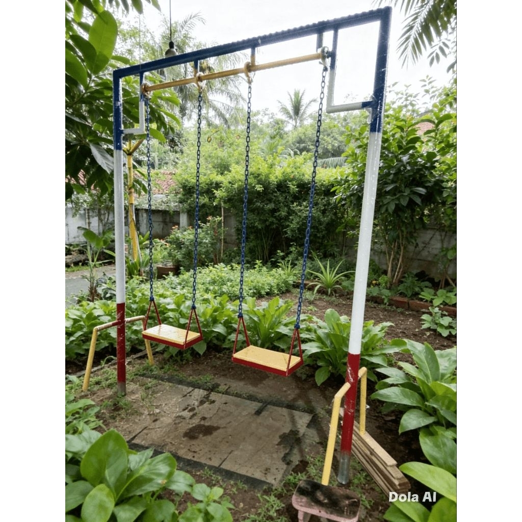 ayunan taman /tempat duduk ayunan rantai besi