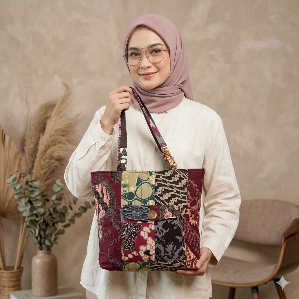 Tas Batik Jogja Saku Depan Totebag Batik Tas Jogja Souvenir Jogja Oleh Oleh Yogyakarta By Djogjabook
