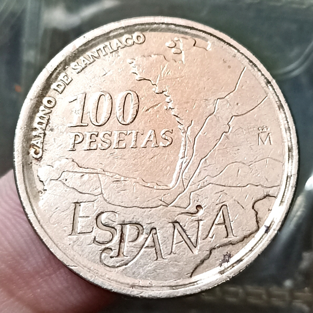 Koin Kuno Spanyol 100 Pesetas Way of St. James