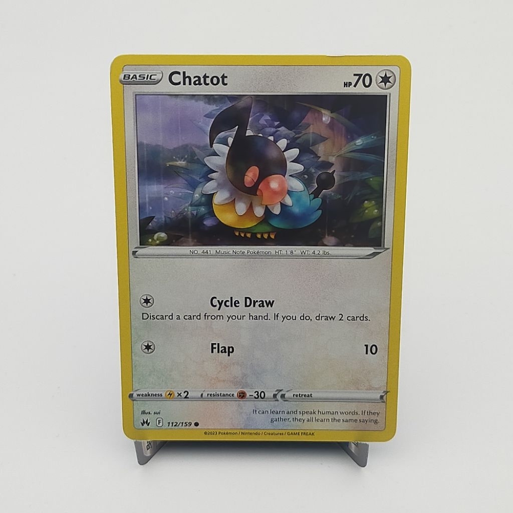 Kartu TCG Pokemon EN Original Chatot CRZ Crown Zenith 112/159