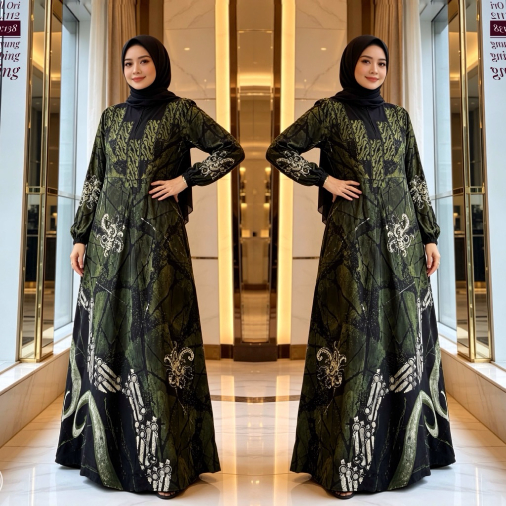 gamis twill ori.gamis twill lebaran.gamis raya ld 110