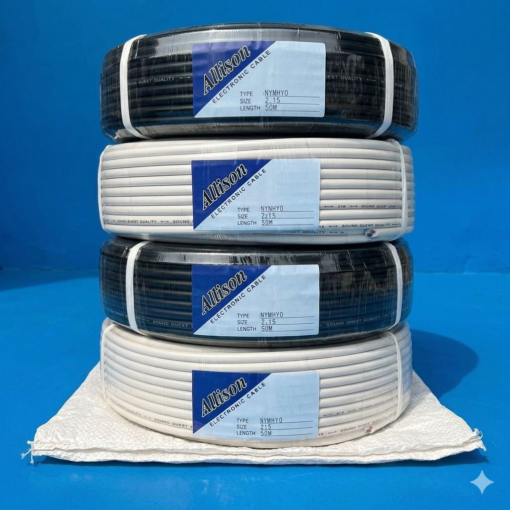 kabel listrik serabut ALLISON NYMHYO 2X0,75 tersedia 2x1,5