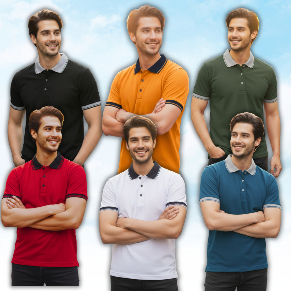Kaos Nevada Polo Pria Polos Kombinasi Wanita Unisex Lengan Pendek Dewasa Terbaru #Kaos Kerah Basic C