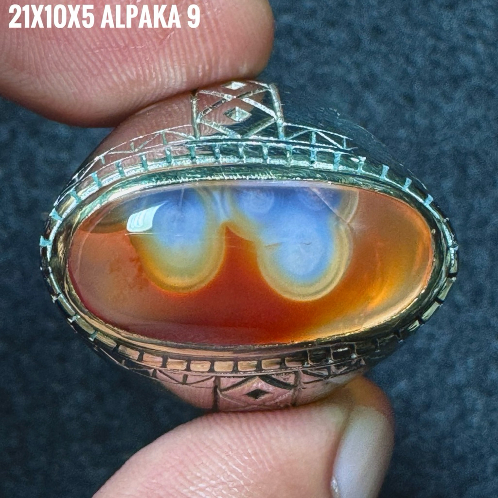 Cincin Batu Akik Natural Lafadz Allah