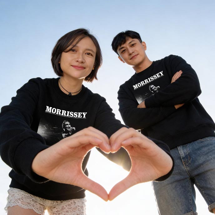 Sweater Morrissey Crewneck Unisex Sweatshirt Bahan Cotton Fleece Adem & Nyaman || SWEATER COUPLE || 