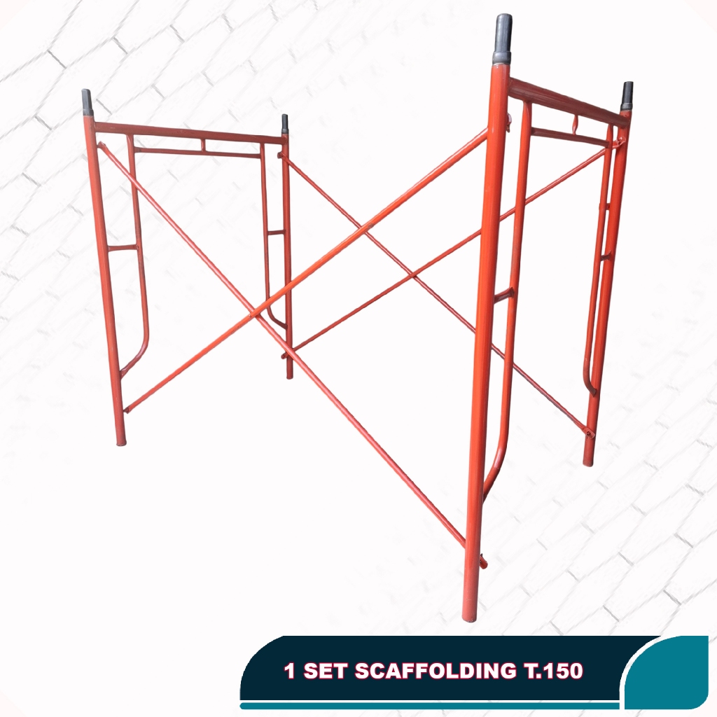SET SCAFFOLDING - STEGER TINGGI 150 CM Pipa Besi Hitam 1.8 mm