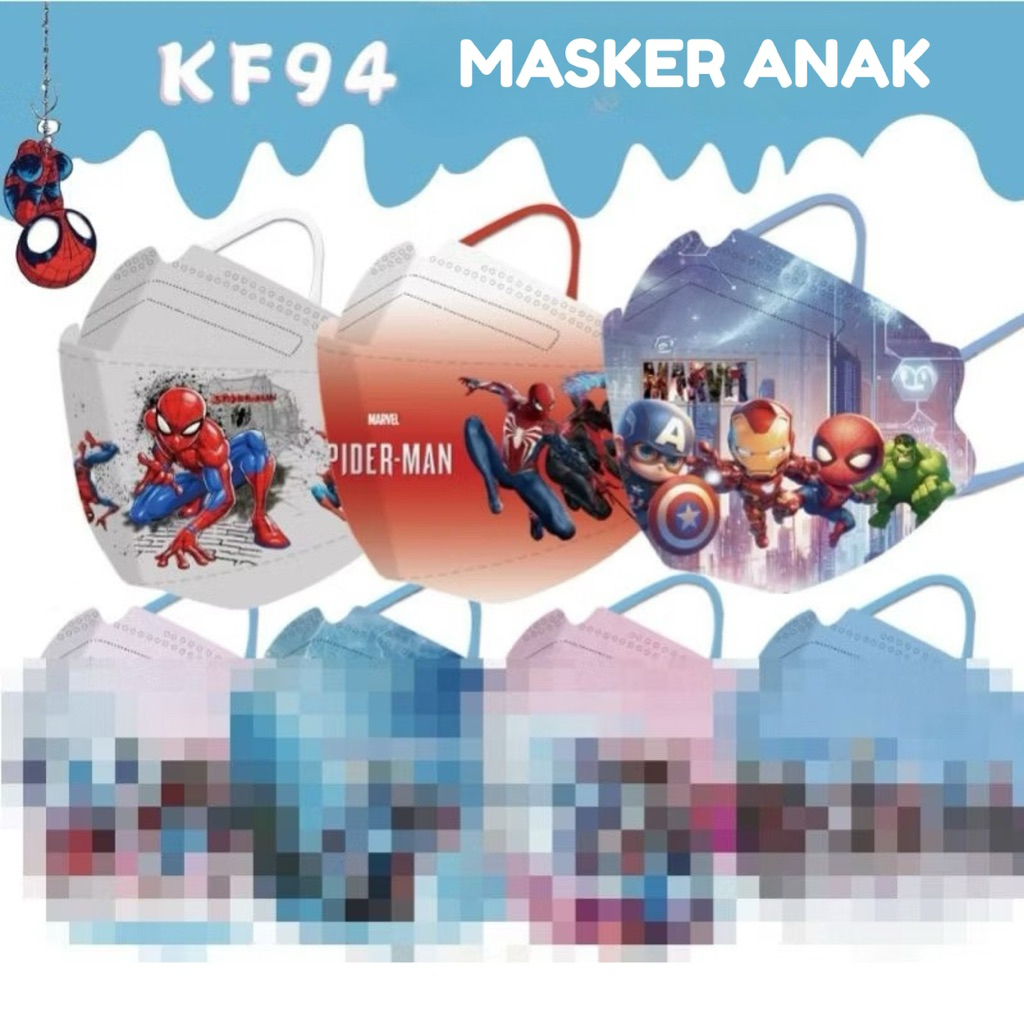 HAPPY 10PCS MASKER AVENGERS MARVEL ASTRONOT ANAK KF94 EARLOOP KIDS MASK