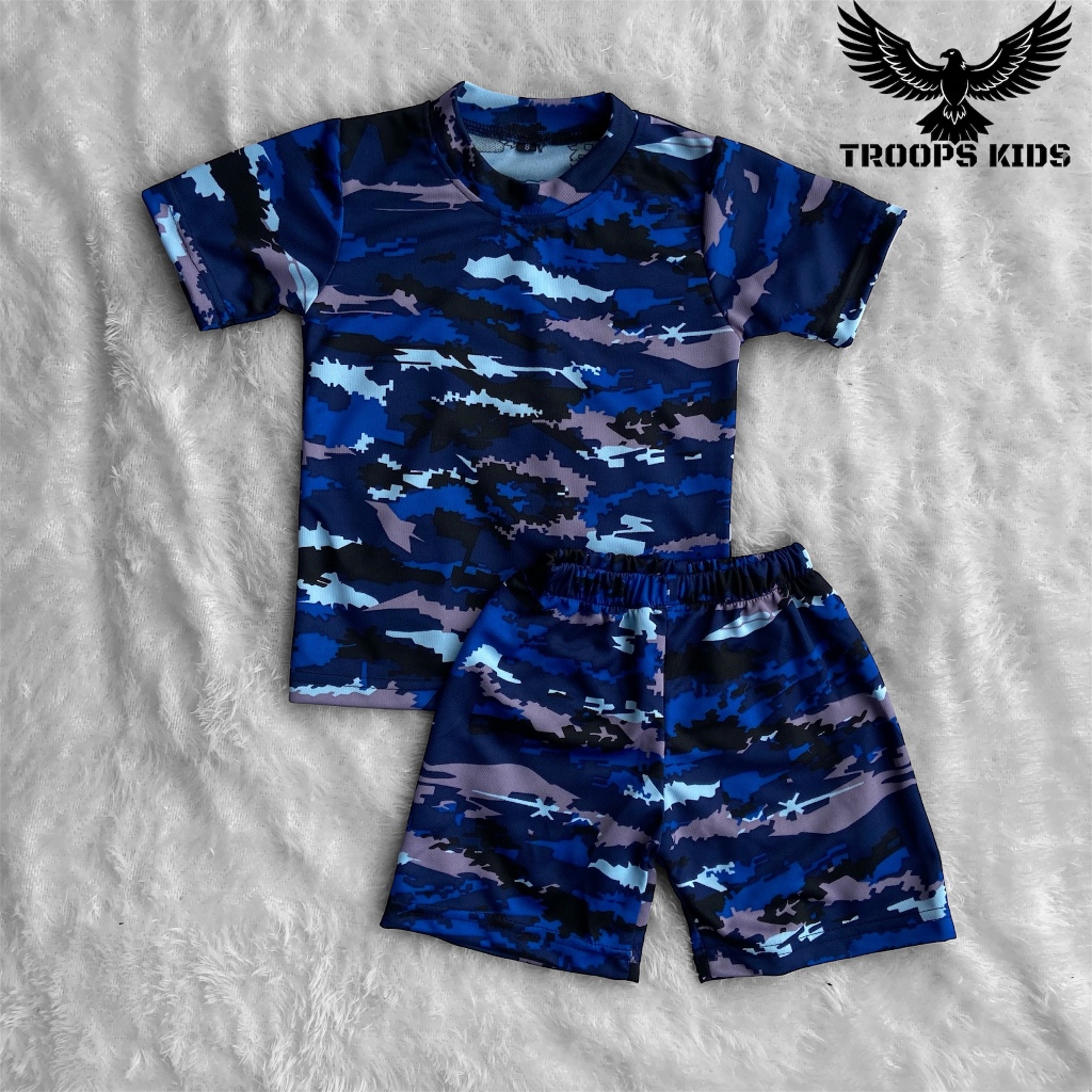 Setelan baju army anak loreng-baju anak laki laki loreng khas tentara