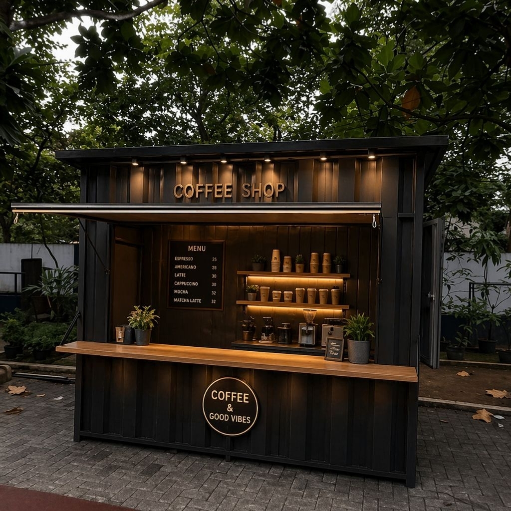 Both Container Coffee Shop Estetik Ukuran 3x2 M