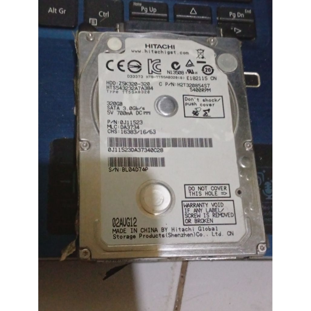HARDISK SLIM SATA 320 GB HITACHI