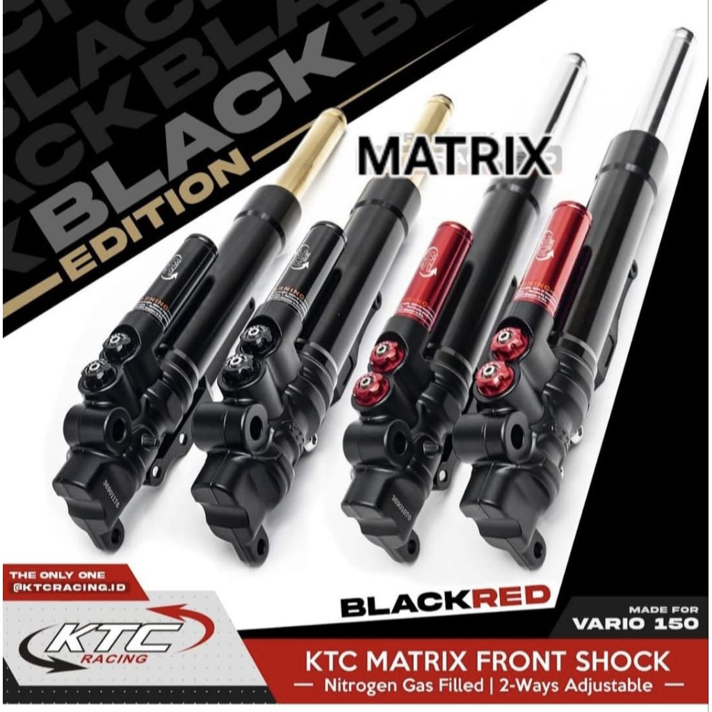 SHOCK DEPAN KTC SUSPENSION TABUNG KTC MATRIX N MAX OLD/NEW/VARIO110/125/150/SCOOPY/BEAT/GENIO/SPACY/