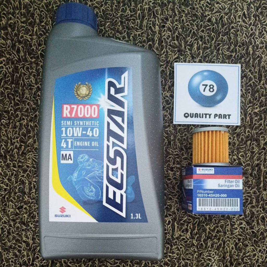 Oli ECSTAR R7000 1.3L + filter oli GSX FU FI ORIGINAL Suzuki.
