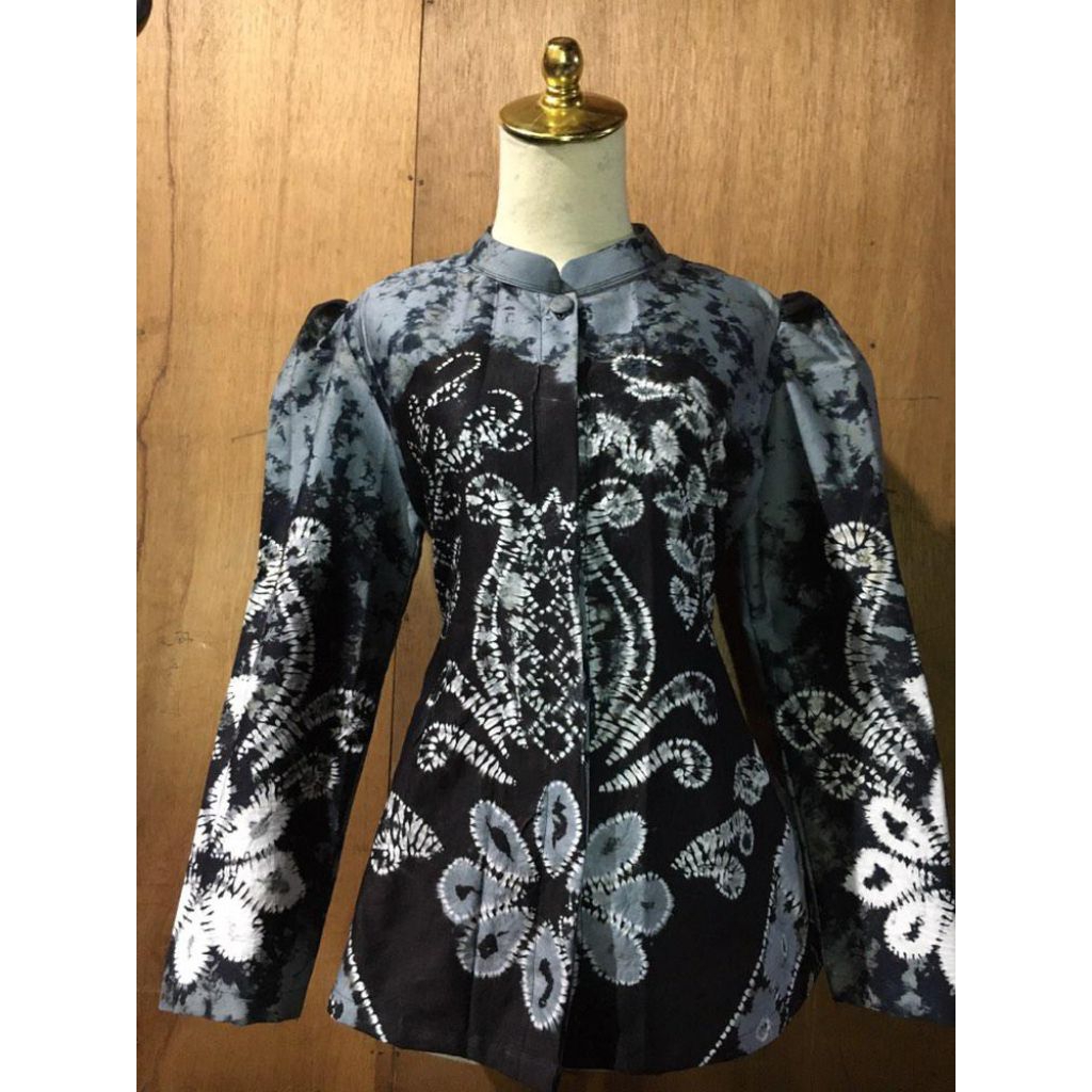 blouse sasirangan kancing tutup/atasan sasirangan
