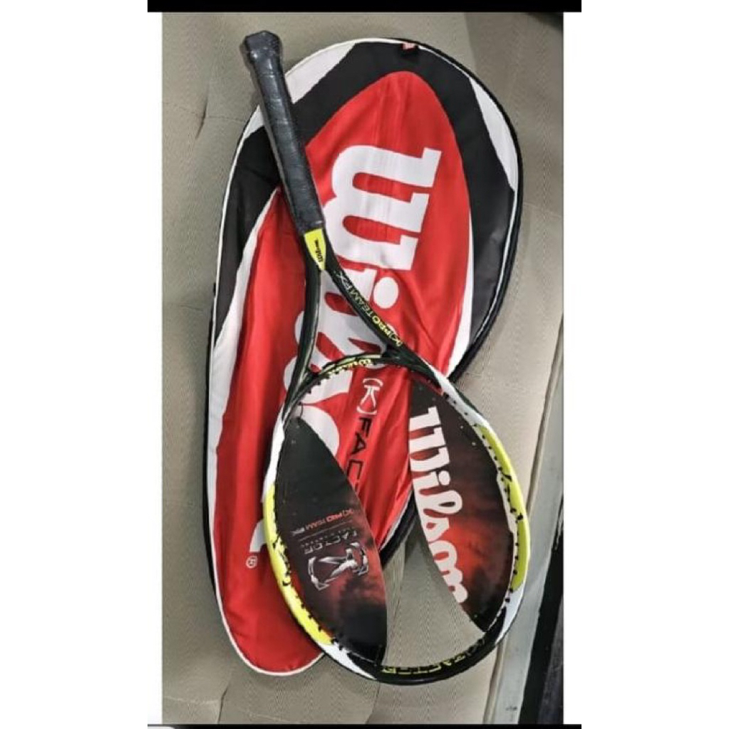 Raket Tenis Wilson K Factor Pro Team Fx Original Hijau Ada Tas