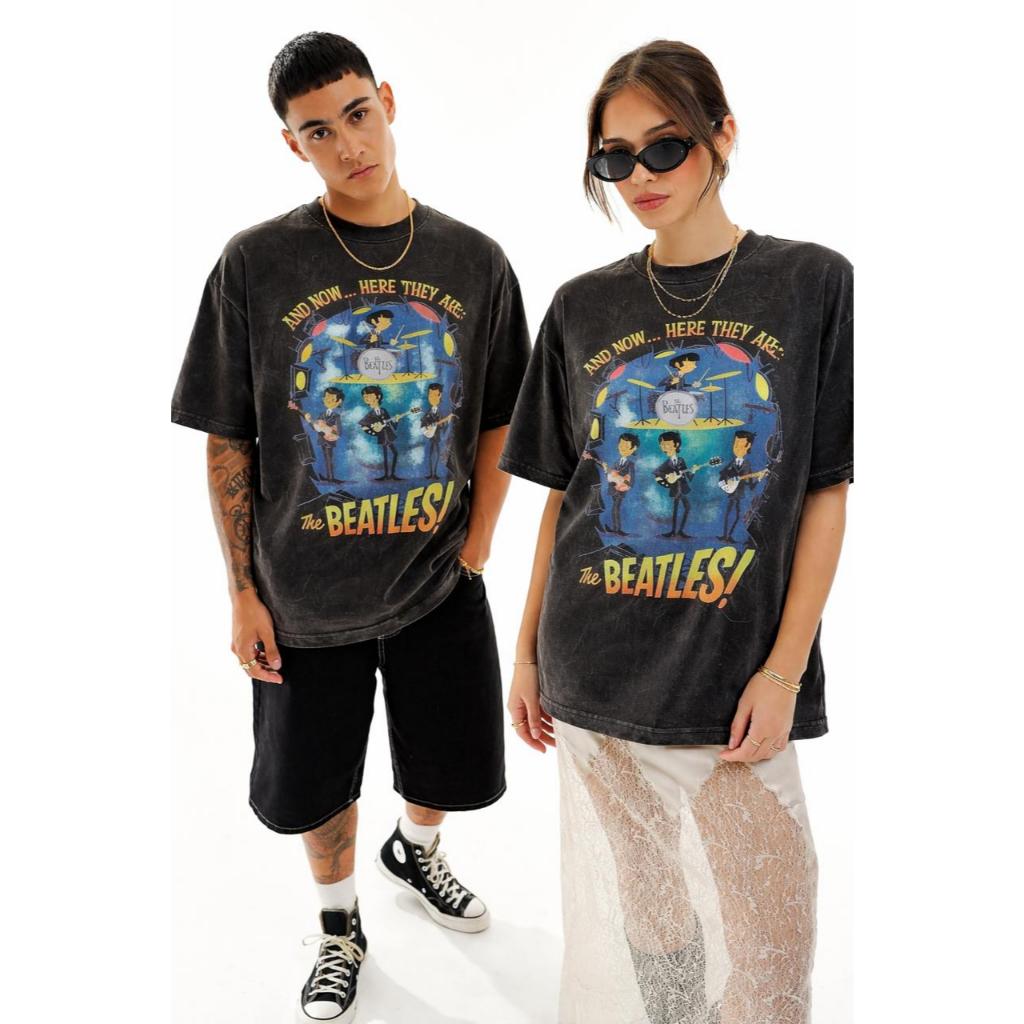 Kaos Oversize The Beatles Cartoon Tshirt - Kaos Oversize - Kaos Band Premium