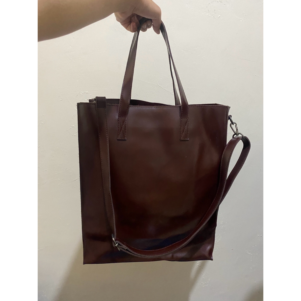 Preloved Tas Kulit Cokelat