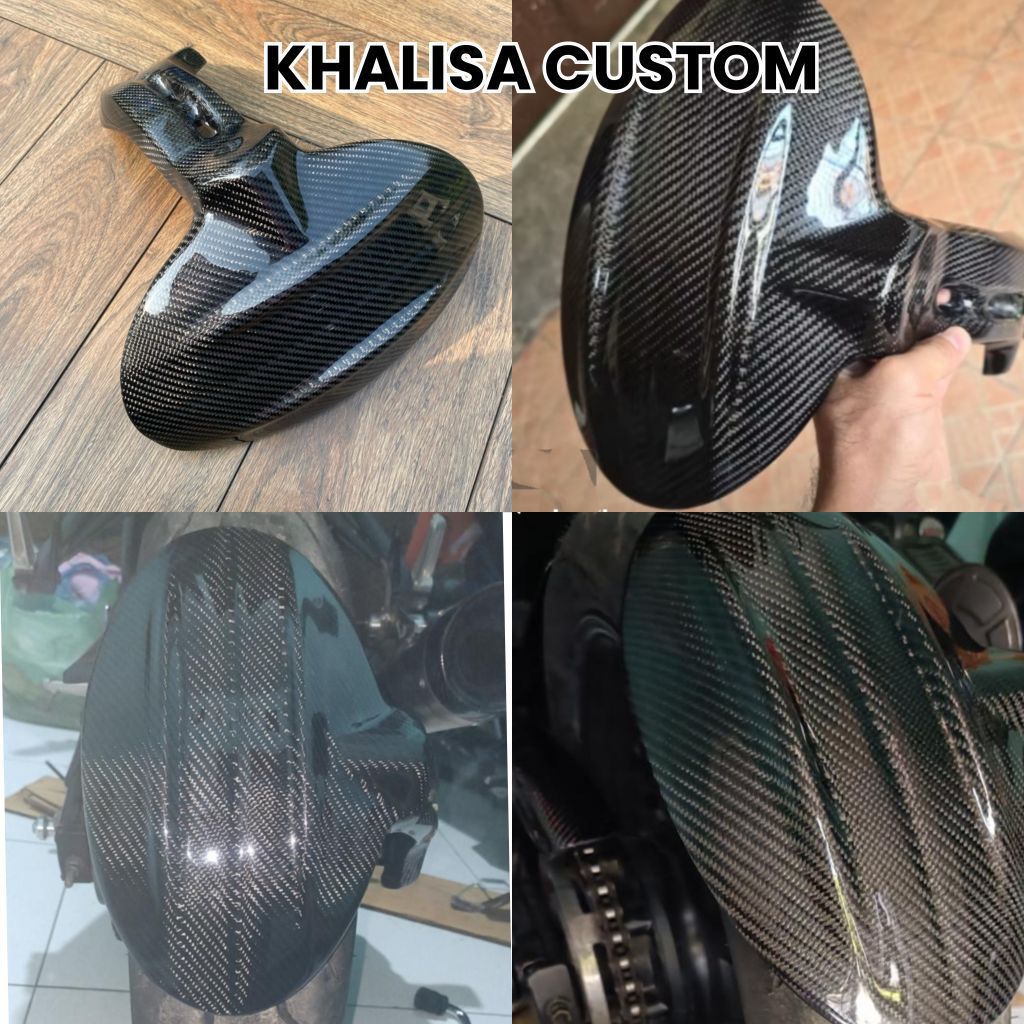 Mudguard Pelindung Lumpur Yamaha R25 Mt25 carbon Kevlar