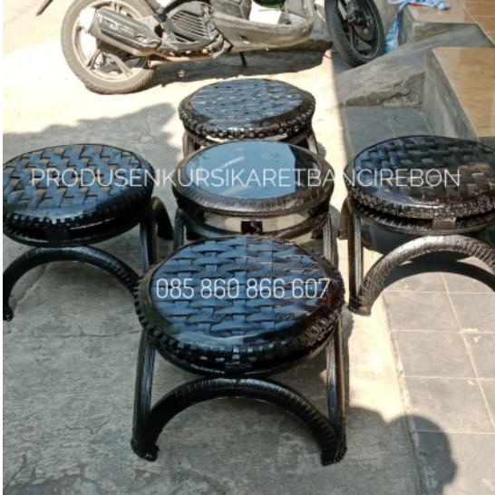 KURSI WARUNG BULAT DAN UNIK FULL KARET
