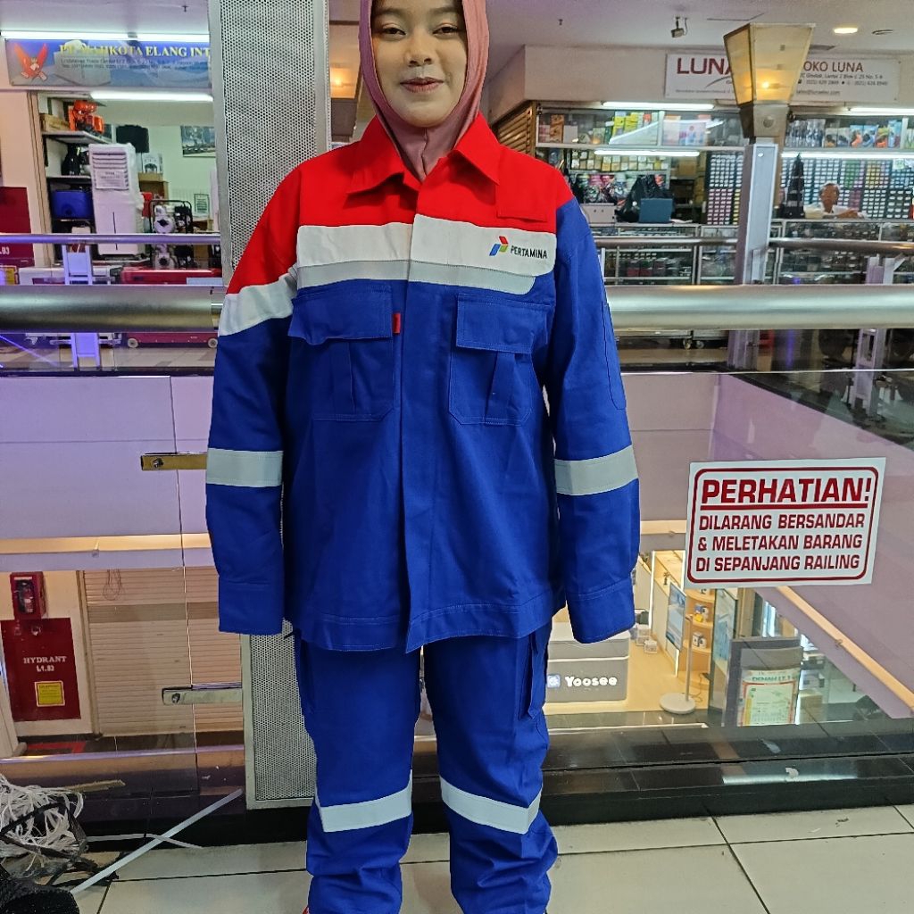 Setelan Baju Celana Nomex / Wearpack Pertamina Original Bersertifikat
