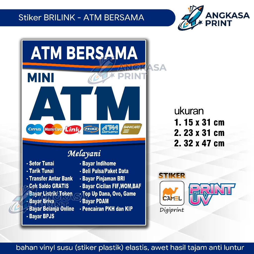 Stiker Brilink - ATM BERSAMA