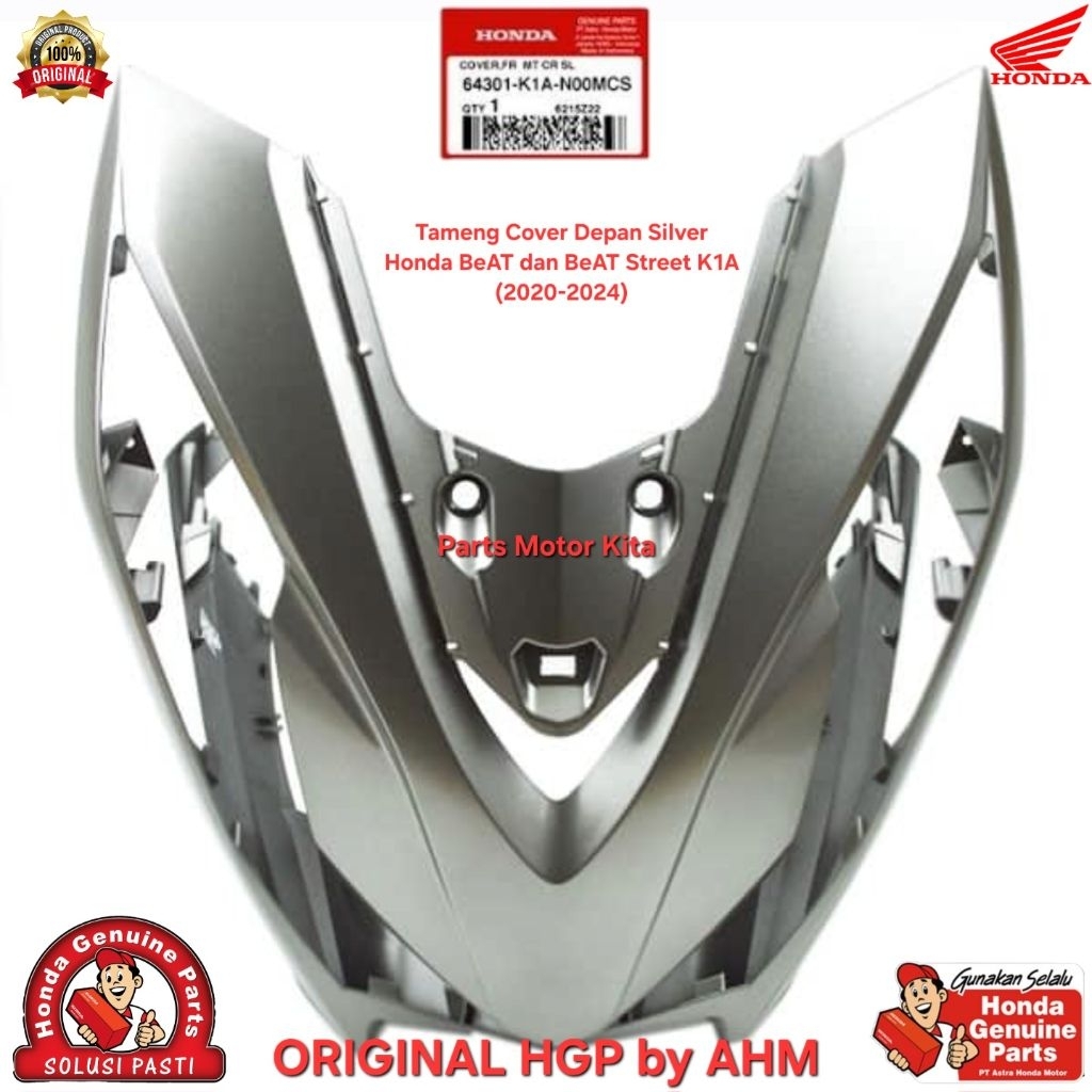 64301K1AN00MCS Tameng Cover Depan Honda BeAT dan BeAT Street K1A (2020, 2021, 2022, 2023, 2024) Orig