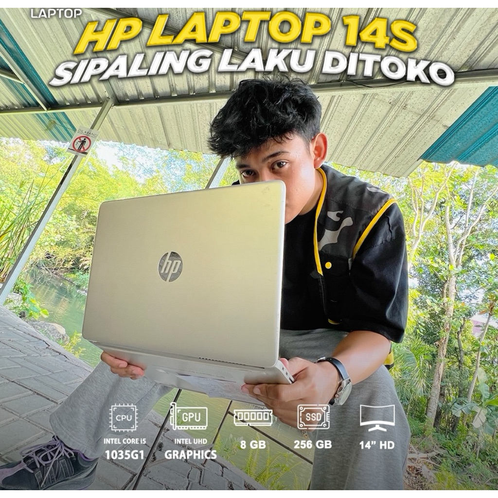 LAPTOP SECOND HP 14s/ OFFICE DESIGN ANTI LEMOT