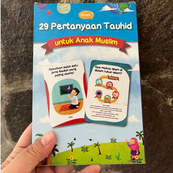 Kartu 29 Tauhid Pertamaku – Flashcard Anak Muslim Belajar Aqidah & Tauhid Sejak Dini, Tanya Jawab Se