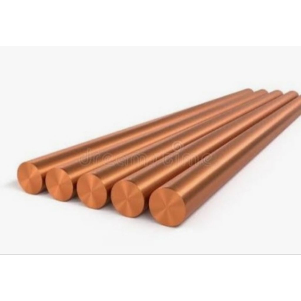 Grounding Rod tembaga murni 10mm x 1 meter/ Grounding Rod tembaga batangan 10mm x 1000mm