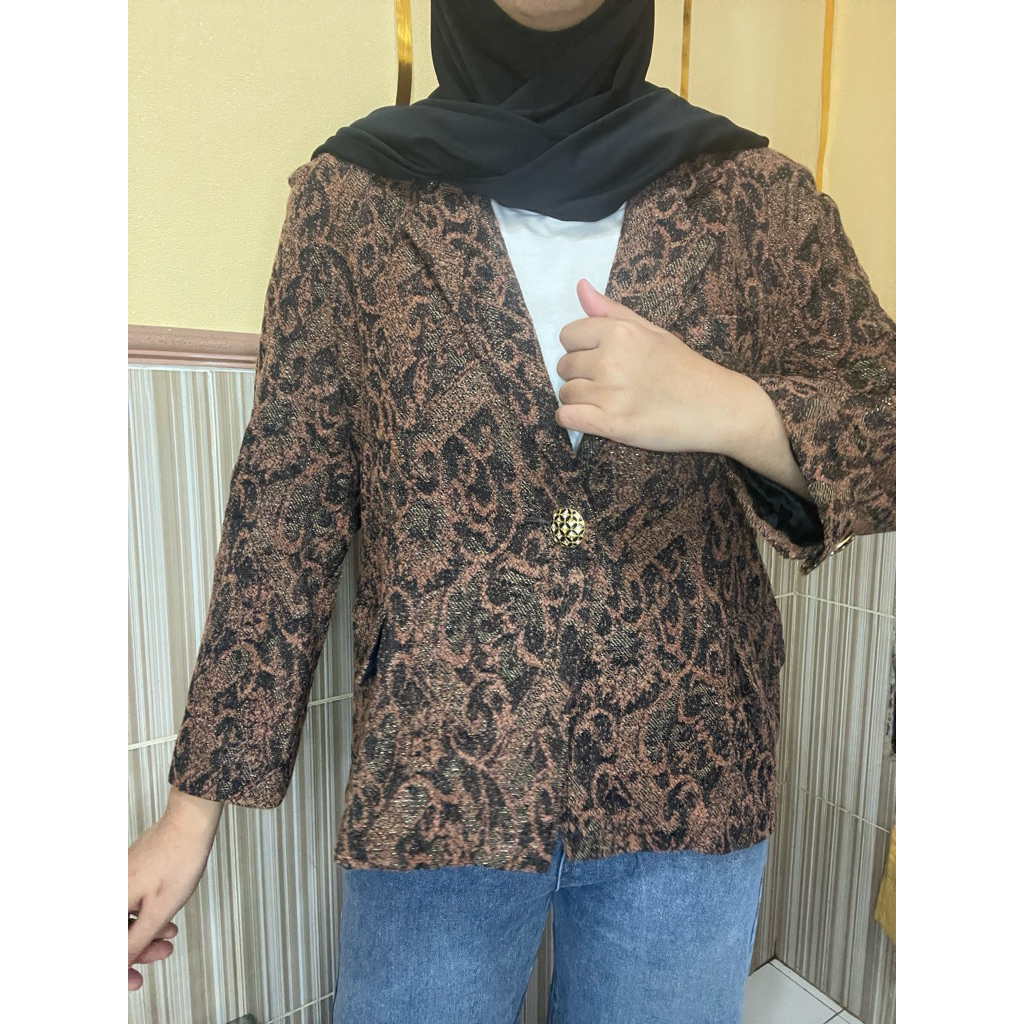 BLAZER VINTAGE GOLDEN BROCADE LUXURY LD 102
