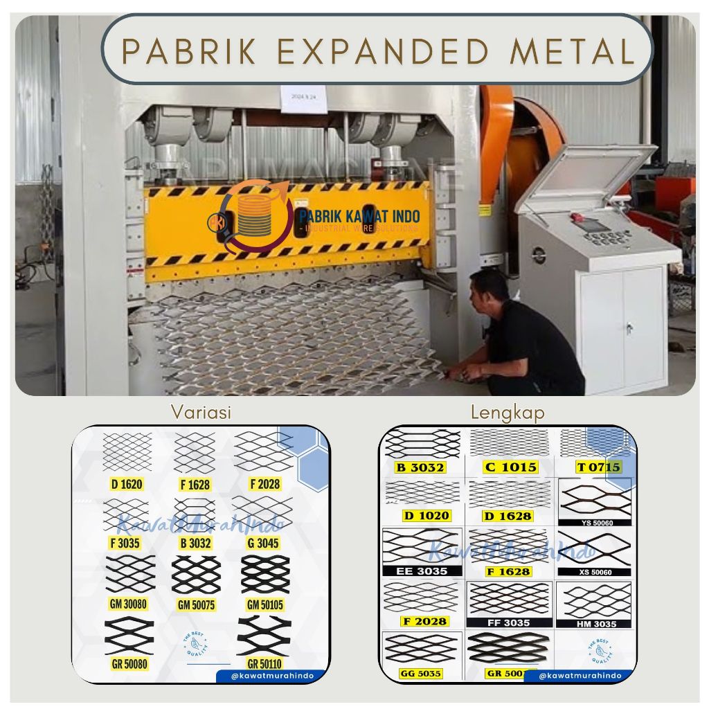 Expanded Metal Harga MURAH Harga PABRIK Tipe Lengkap  C1015, D1020, D1620, F1628, F2028, B3032, F303