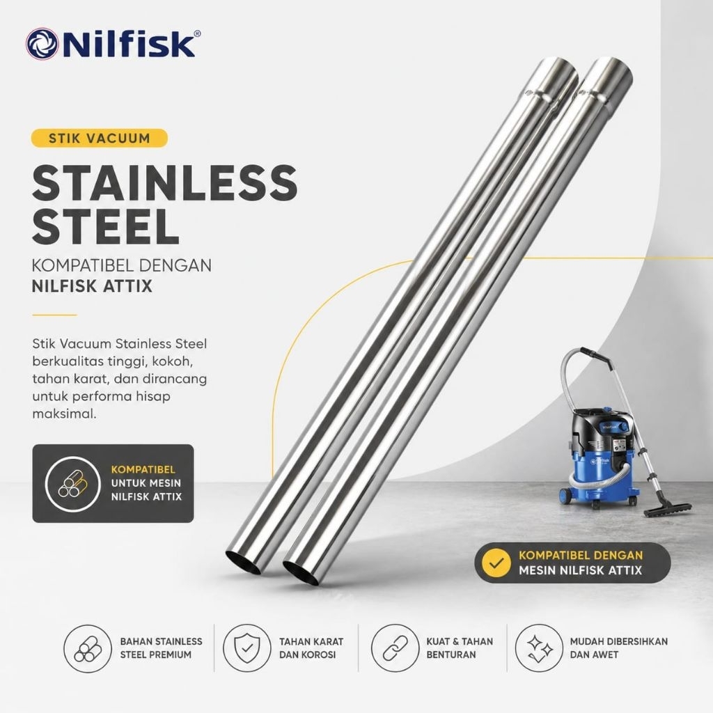 STIK VACUUM CLEANER UNTUK NILFISK ATTIX 30 & 50 / STIK VACUUM CLEANER / STIK VACUUM KRISBOW KOMPATIB