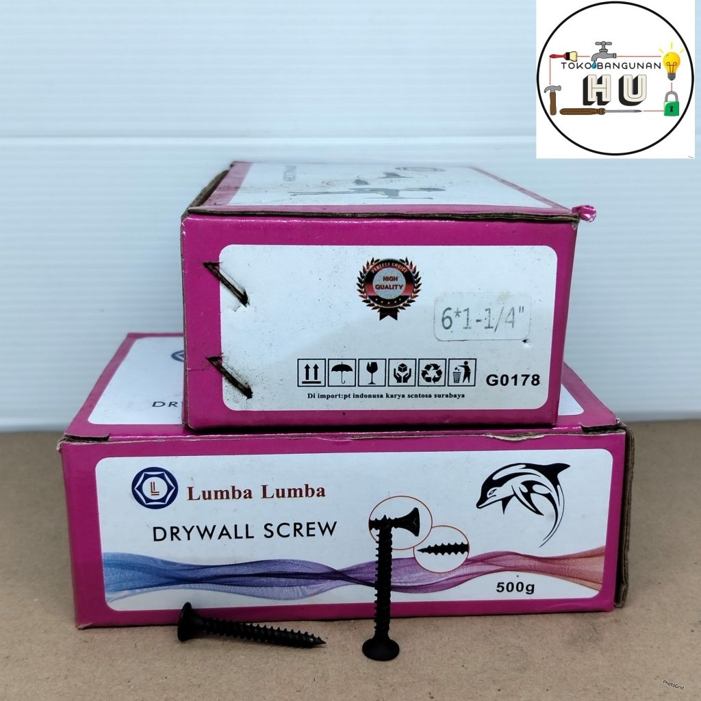 Paku Sekrup Gypsum Hitam 1 1/4 Inch, 3 Inch LUMBA LUMBA ( Per Kotak )