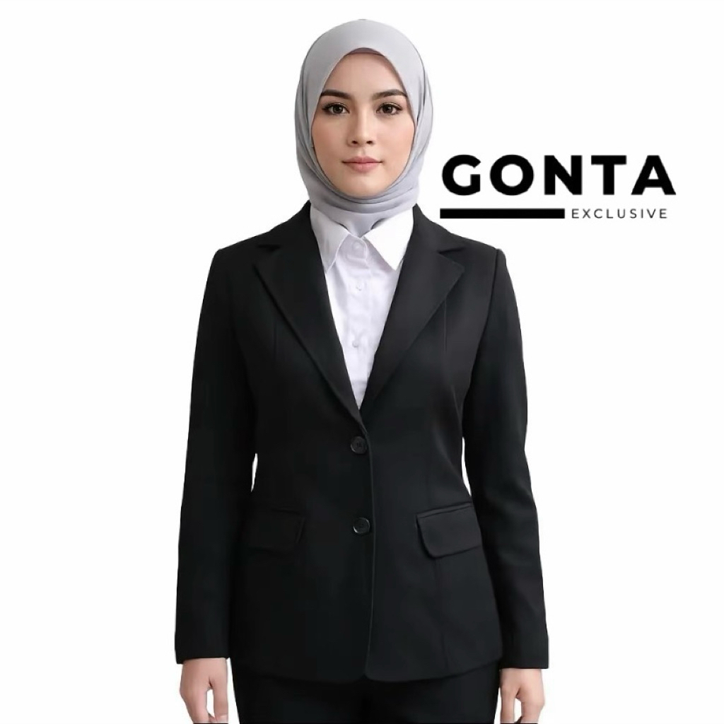 Gonta - Setelan Blazer Formal Wanita Blazer Kantor Slimfit Elegan Modern