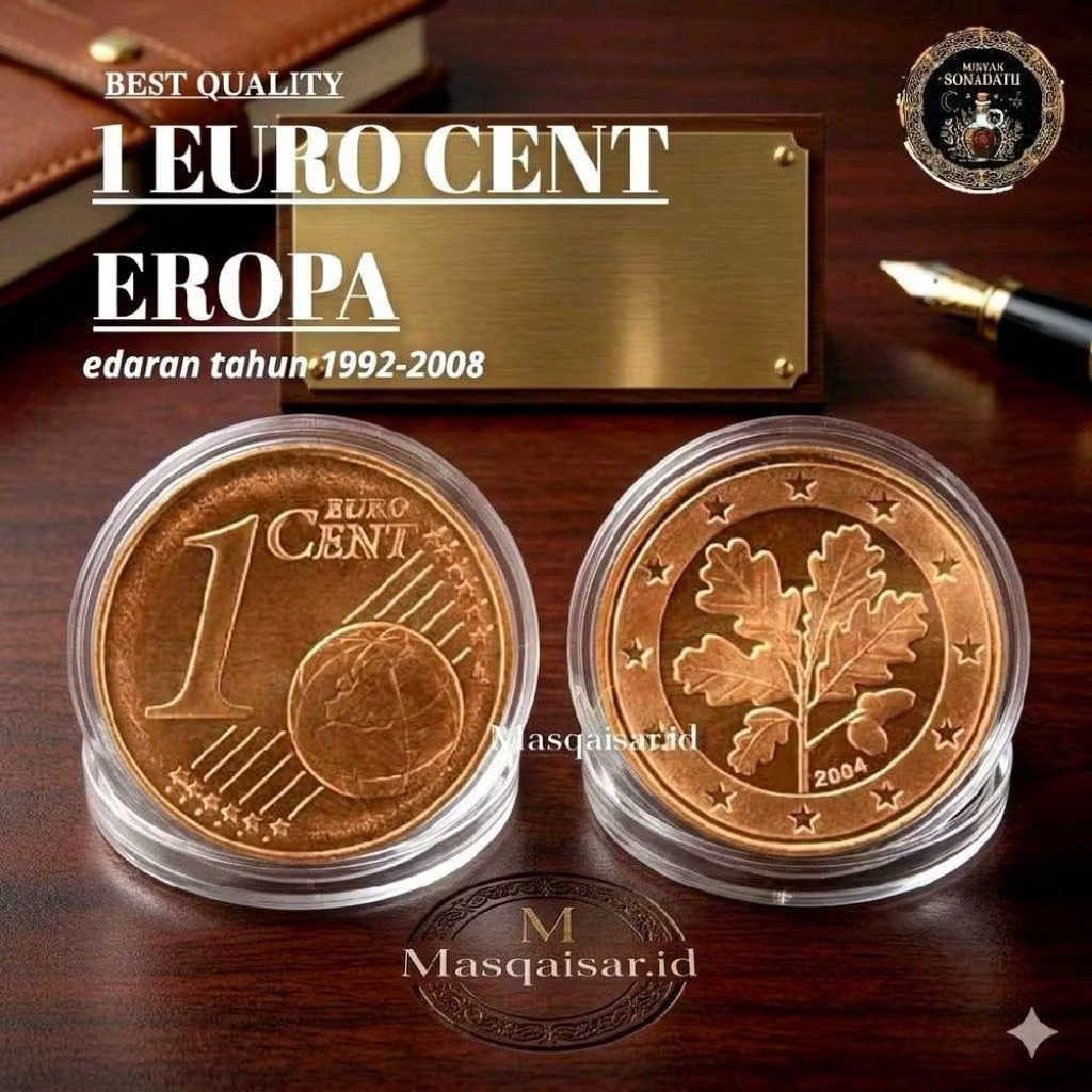 Koin 1 Euro Cent Eropa Edaran Tahun 1992-2008 Kualitas Terbaik untuk Kolektor Best Quality