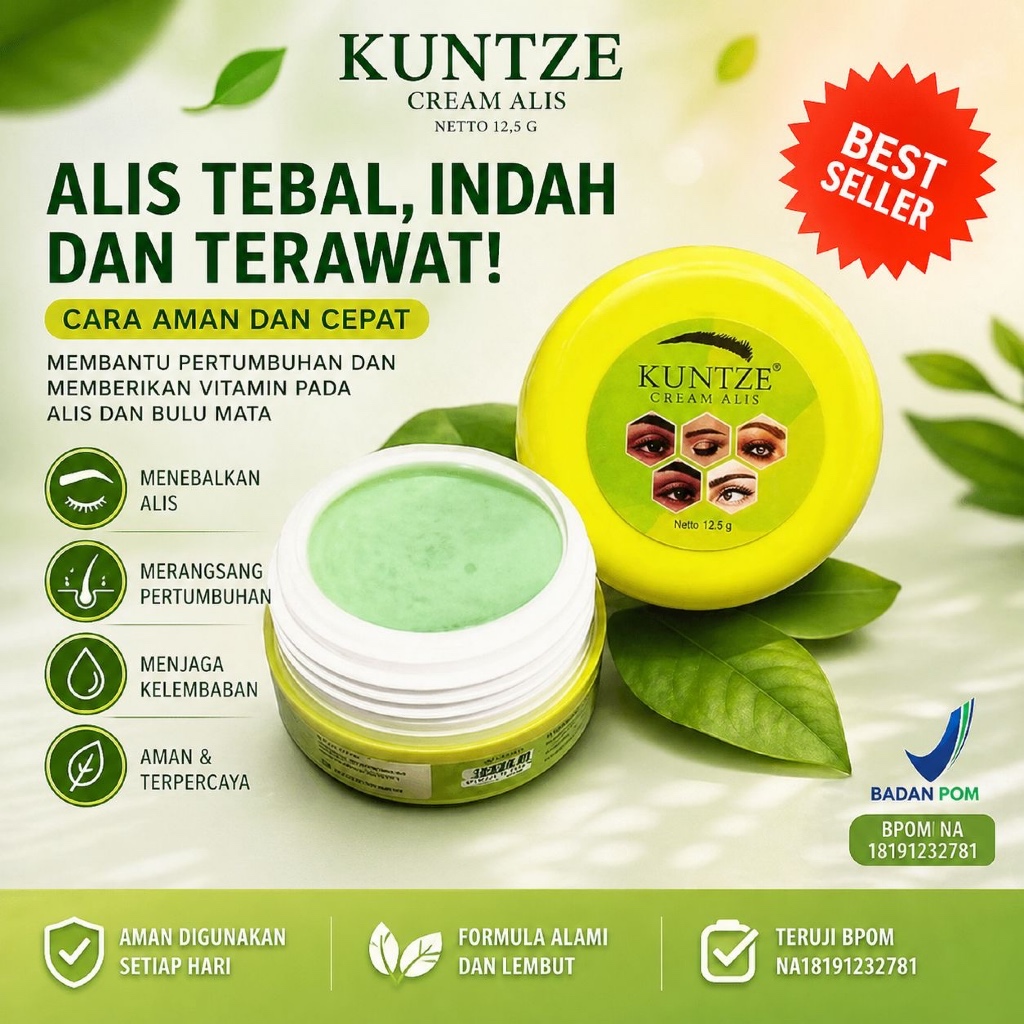 PENUMBUH ALIS KUNTZE CREAM ALIS BPOM - CREAM ALIS KUNTZE ORIGINAL BPOM