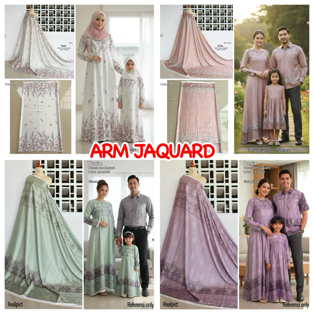 KAIN ARMANY SILK JAQUARD | Kain mewah | Bahan meteran