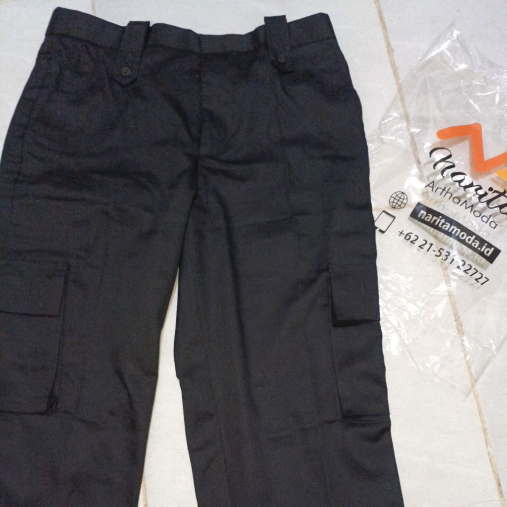 celana PDL hitam brimob-polisi-security-pramuka-daily size 34