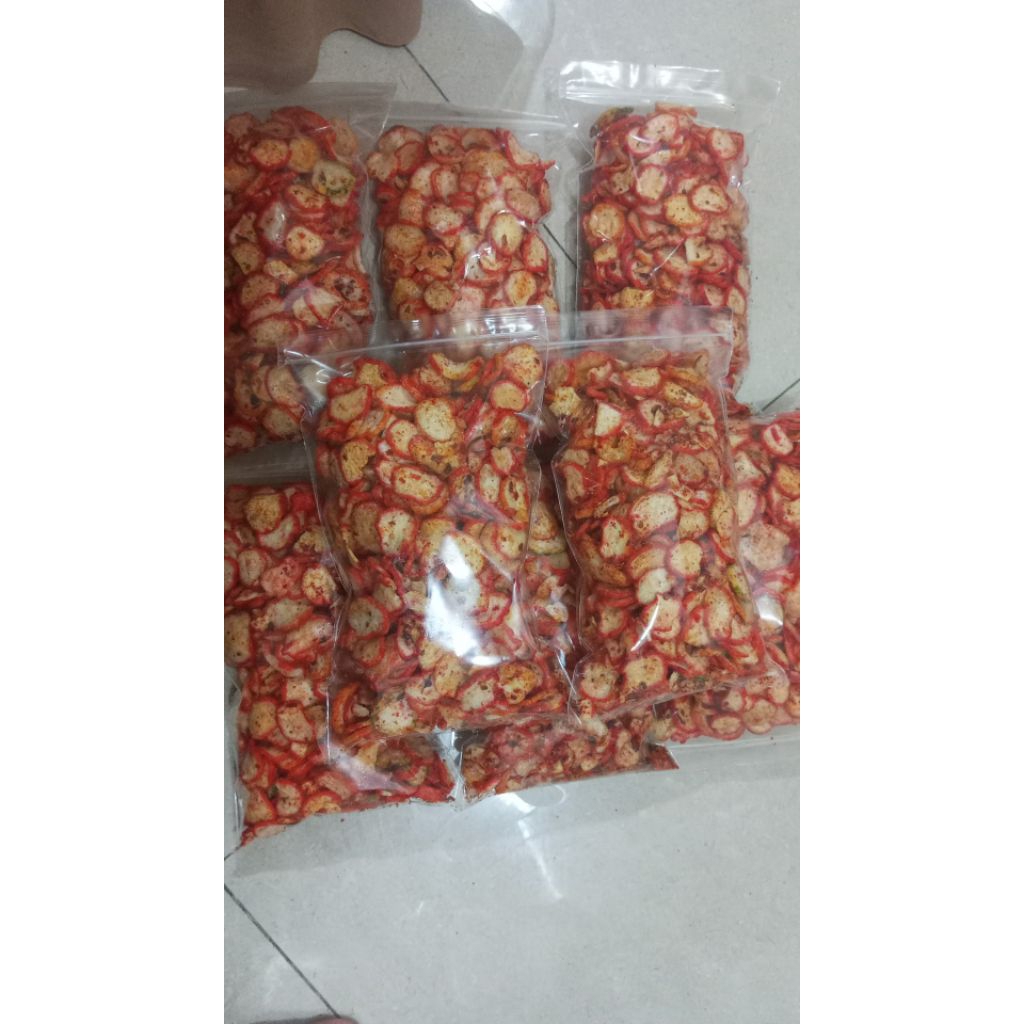 1kg Krupuk Seblak Bantet Kering/ Kripik Seblak Pedas Mantap Bumbu Kencur