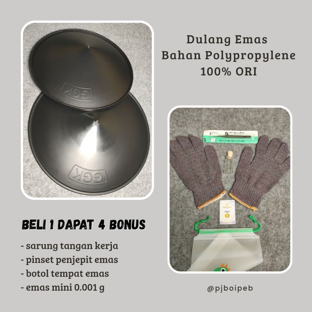 100% ORI [Gold Panning] Dulang Emas Pemisah Biji Emas﻿ Dengan Pasir Tanah Batu GRATIS Sarung Tangan 