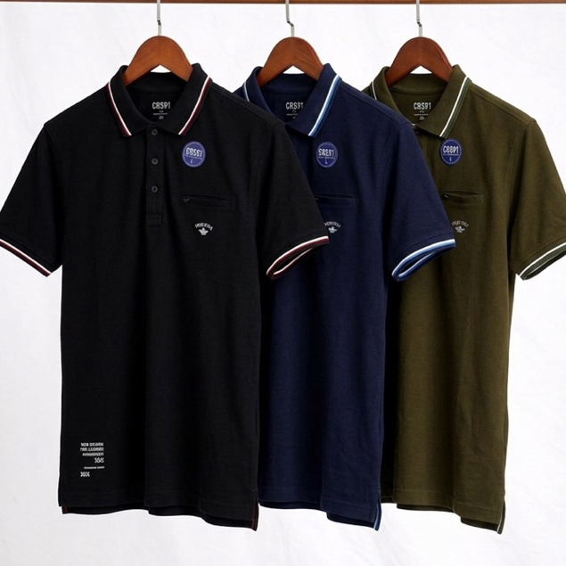 Kaos Kerah Polo CRS 91 Pria Dewasa Terbaru bahan katun 16S