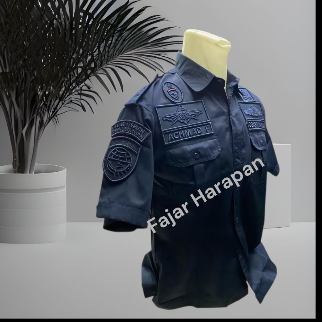 Kemeja SERAGAM  / KPLP / KSOP / COAST GUARD,  BORDIR TIMBUL