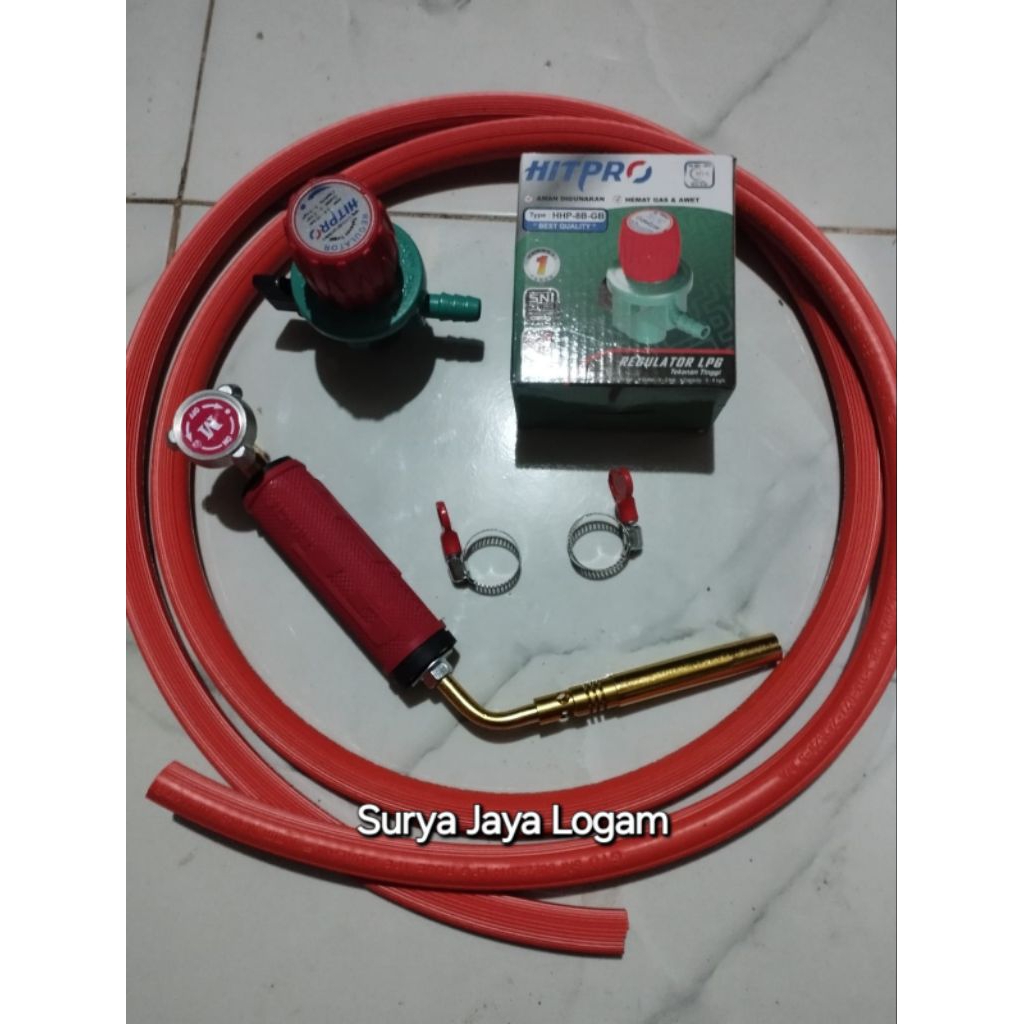 gas torch blow torch blower heating atau alat las ringan lebur logam emas dan patri
