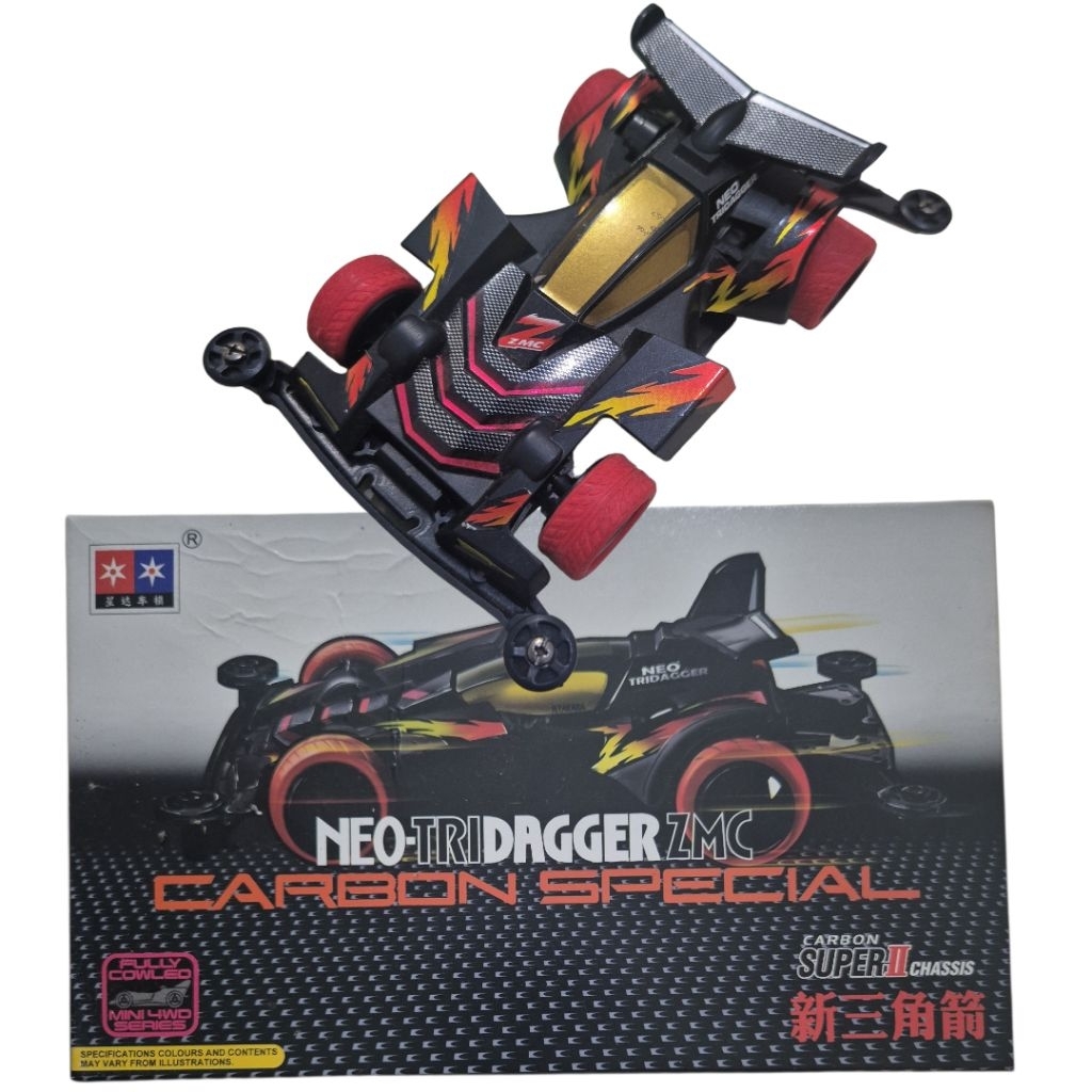 Rep Tamiya mini 4wd merek daxing Neo tridagger ZMC bekas sudah rakit pajang murah