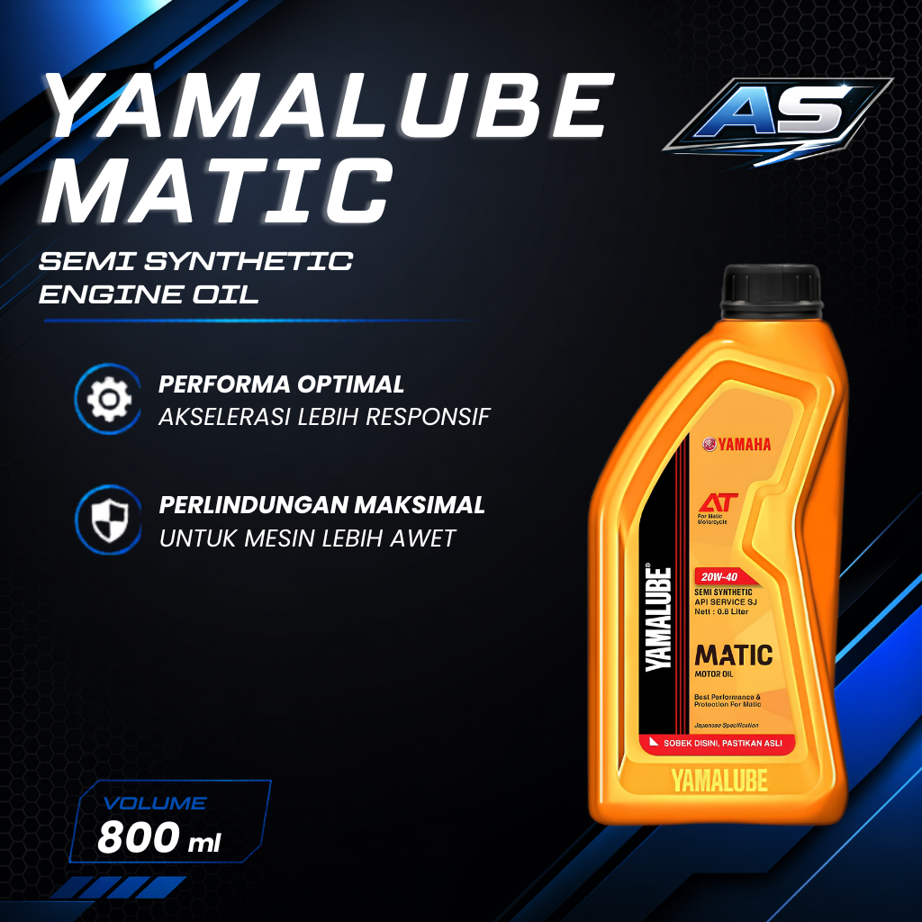 Oli Yamalube Matic 800ml Oli Motor Matic 4T 20W-40 Original | Oli Mesin Motor Yamaha Matic Mio Fino 