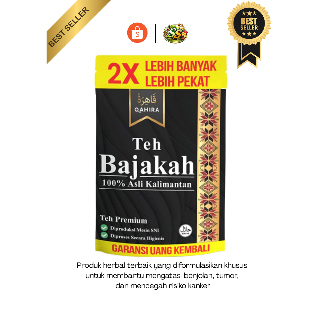 TEH BAJAKAH Qahira Herbal Lipoma Kista Kelenjar Aman Tanpa Operasi Halal Obat Kempeskan Benjolan