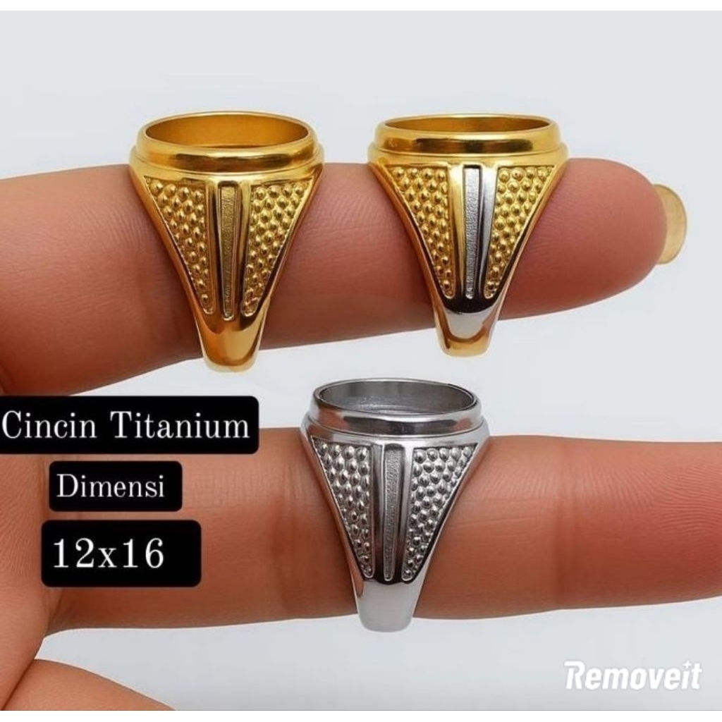 ring emban cincin titanium 12x16 HQ