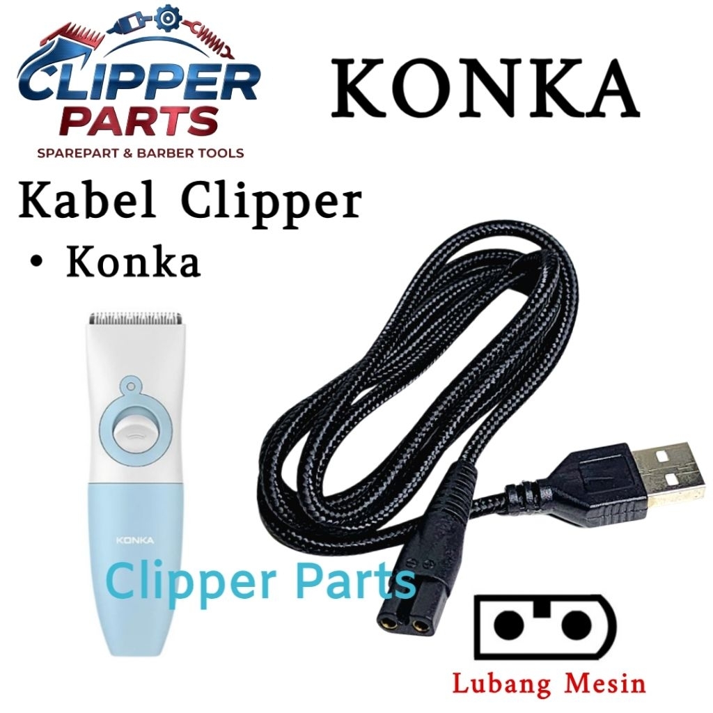 Kabel Konka Hair Trimmer Kabel Charger Mesin Cukur Konka