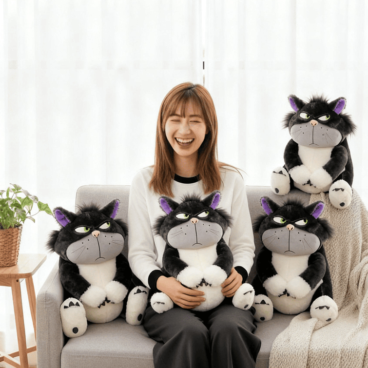 Boneka Kucing Galak Jumbo Lucu Bulu Lembut Boneka Peluk Kado Anak Cewek